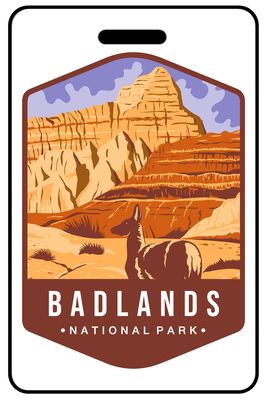Badlands National Park personalized national park bag tags