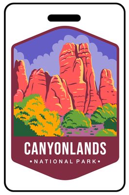 Canyonlands National Park personalized national park bag tags