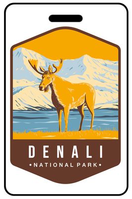 Denali National Park personalized national park bag tags