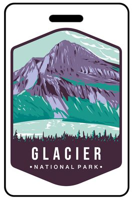 Glacier National Park personalized national park bag tags