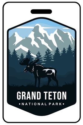 Grand Teton personalized national park bag tags