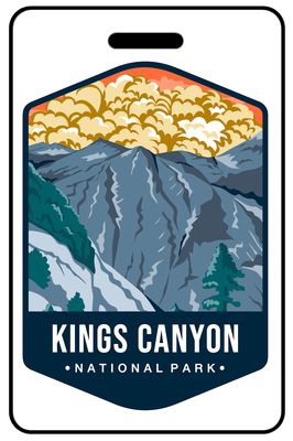 Kings Canyon National Park personalized national park bag tags
