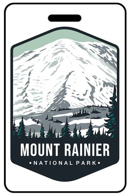 Mount Rainier National Park personalized national park bag tags