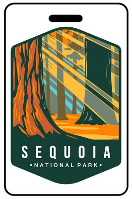 Sequoia National Park personalized national park bag tags
