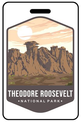 Theodore Roosevelt National Park personalized national park bag tags