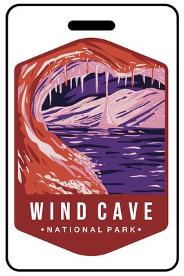 Wind Cave National Park personalized national park bag tags