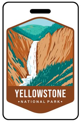 Yellowstone National Park personalized national park bag tags