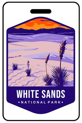White Sands National Park personalized national park bag tags