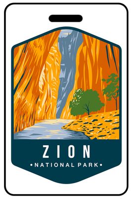 Zion National Park personalized national park bag tags