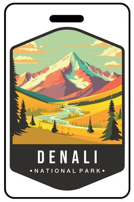 Retro Designs personalized national park bag tags