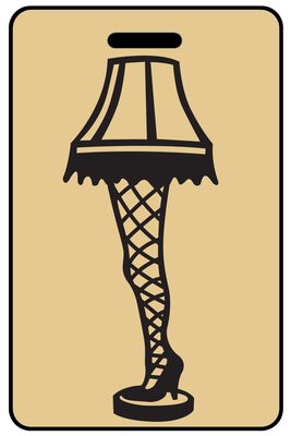 Christmas Leg Lamp personalized holiday bag tags