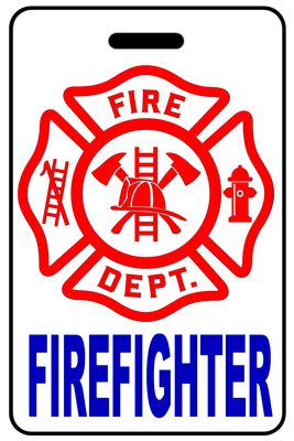 Firefighter Cross personalized firefighter bag tags