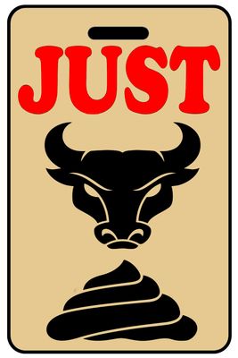 Just Bullshit funny personalized bag tags