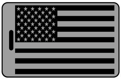 Lo-Viz USA Flag personalized patriotic bag tags