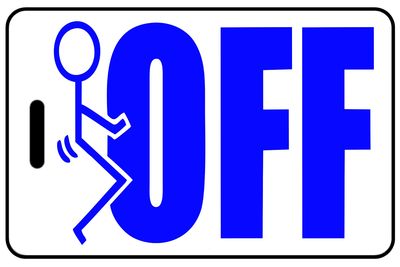 "F" Off with Blue Logo