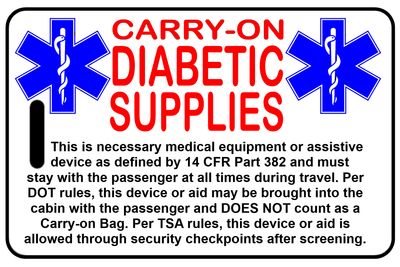 Carry-On Diabetic Supplies