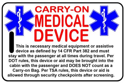 Carry-On Medical Device Carry-On Medical Device