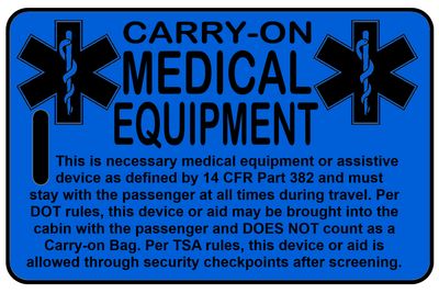 Hi-Viz Carry-On Medical Equipment