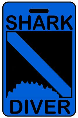 Hi-Viz Shark (Bite) Diver with SCUBA Flag Hi-Viz Shark (Bite) Diver with SCUBA Flag