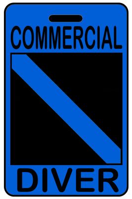 Hi-Viz Commercial Diver with SCUBA Flag