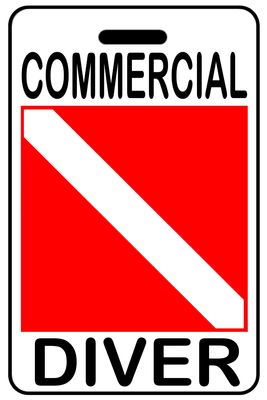 Commercial Diver with SCUBA Flag