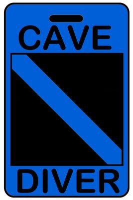 Hi-Viz Cave Diver with SCUBA Flag