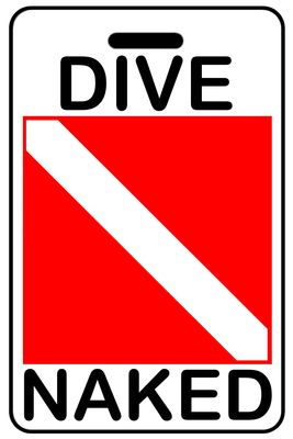 Dive Naked with SCUBA Flag