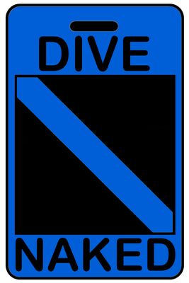 Hi-Viz Dive Naked with SCUBA Flag