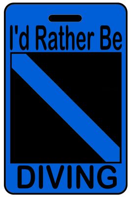 Hi-Viz I'd Rather Be Diving with SCUBA Flag Hi-Viz I'd Rather Be Diving with SCUBA Flag