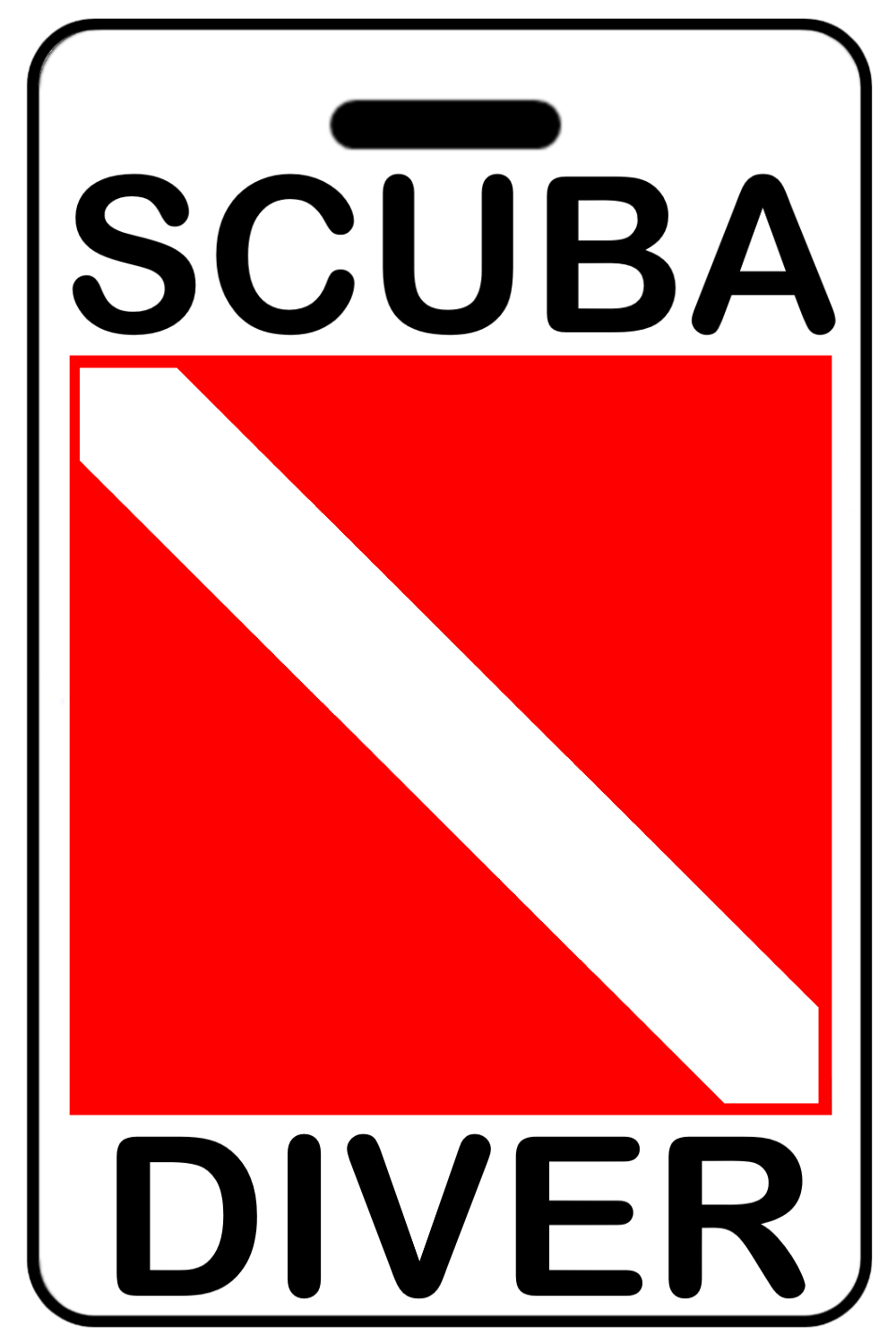 SCUBA Diver, Tag Color: White