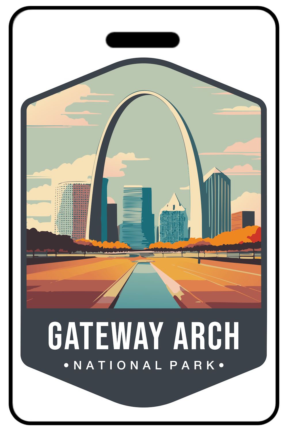 Retro Gateway Arch National Park
