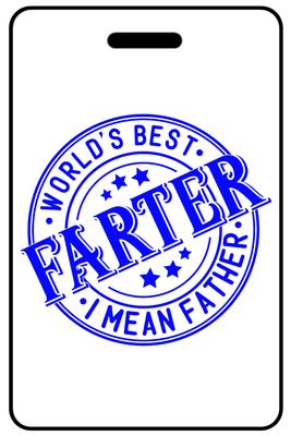 World's Best Farter I Mean Father with Circular Blue Logo
