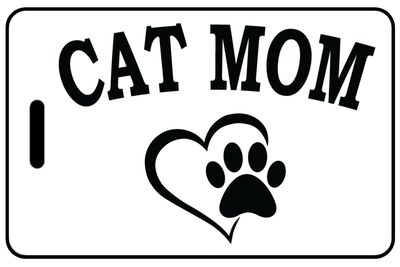 Cat Mom with Heart and Paw