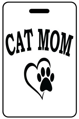 Cat Mom with Heart and Paw - Portrait