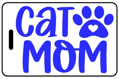Cat Mom with Paw in Blue