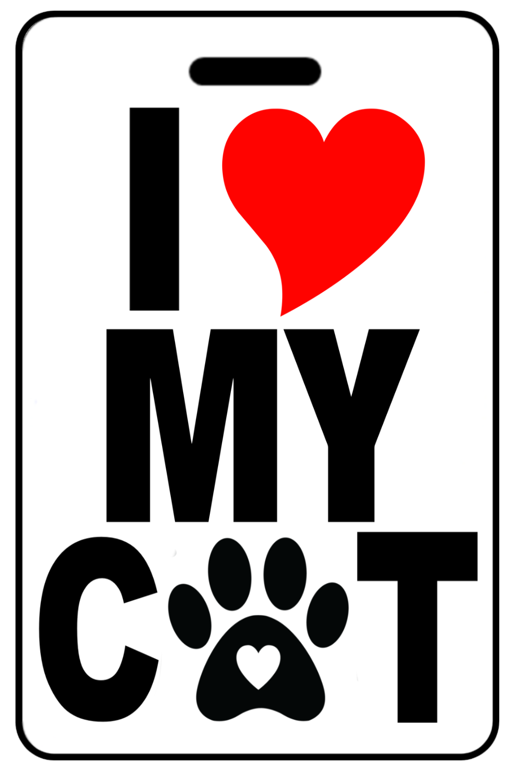 I Heart My Cat I Heart My Cat, Tag Color: White