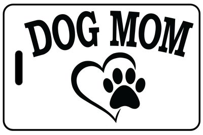 Dog Mom with Heart and Paw