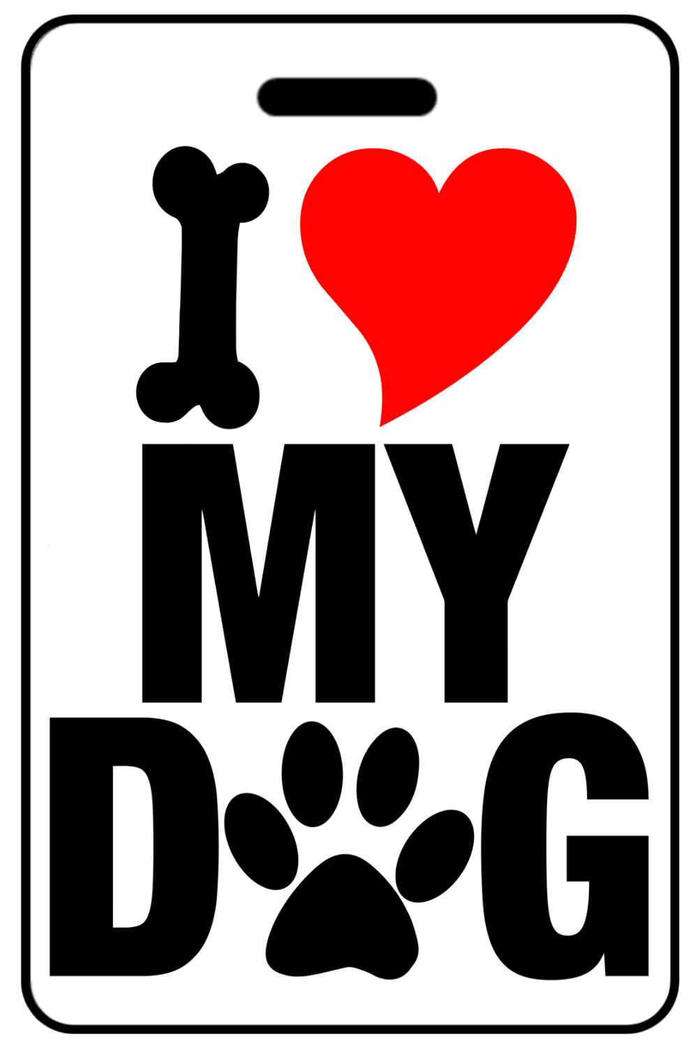 I Heart My Dog I Heart My Dog, Tag Color: White