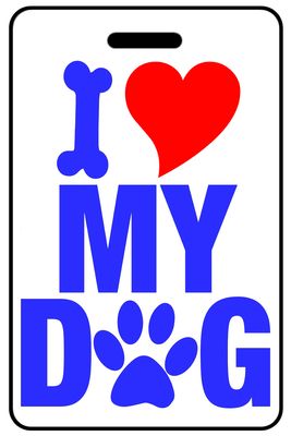 I Heart My Dog in Blue