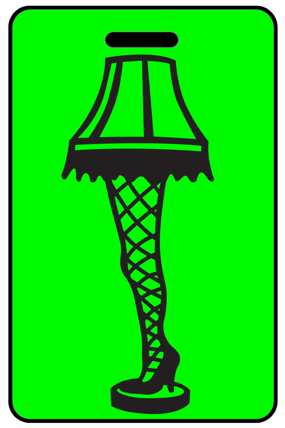 Hi-Viz LAY Christmas Leg Lamp, Tag Color: Hi-Viz Green