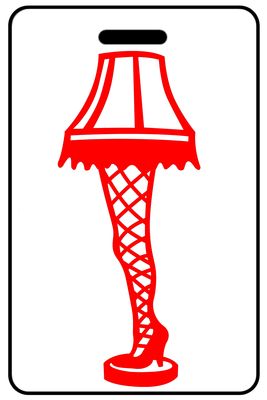 Christmas Leg Lamp with Red Logo