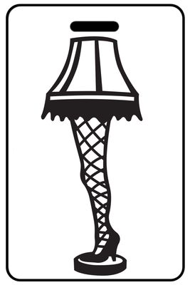 Christmas Leg Lamp with Black Logo