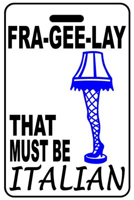 FRA-GEE-LAY Christmas Leg Lamp with Blue Logo