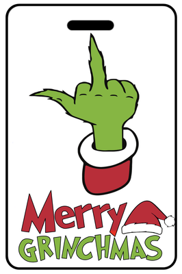 Merry Grinchmas with Middle Finger