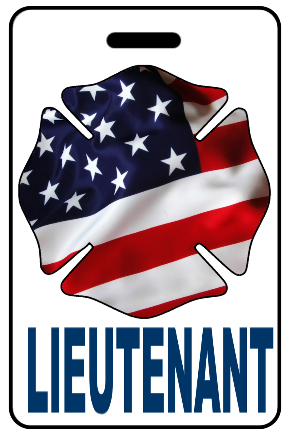Lieutenant with Patriotic USA Wavy Flag Firefighter Cross Lieutenant with Patriotic USA Wavy Flag Firefighter Cross