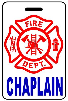 Chaplain with Firefighter Cross (Blue)