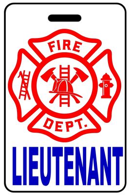 Lieutenant with Firefighter Cross (Blue)