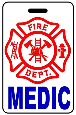 Medic with Firefighter Cross (Blue)