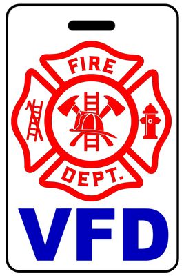 VFD with Firefighter Cross (Blue)