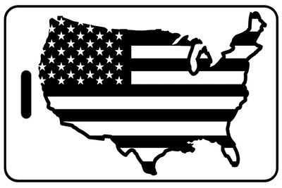 Lo-Viz USA Outline with Flag